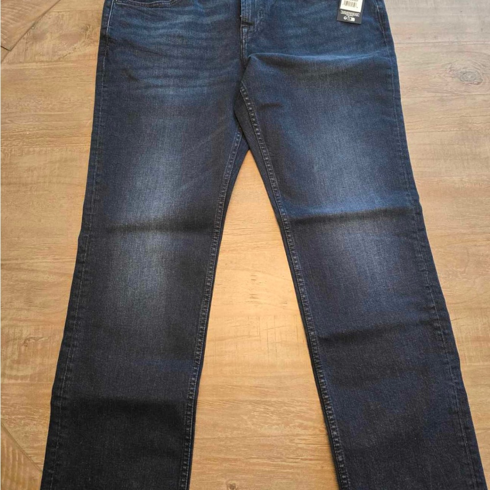7 For All Mankind Dark Blue Straight Jeans